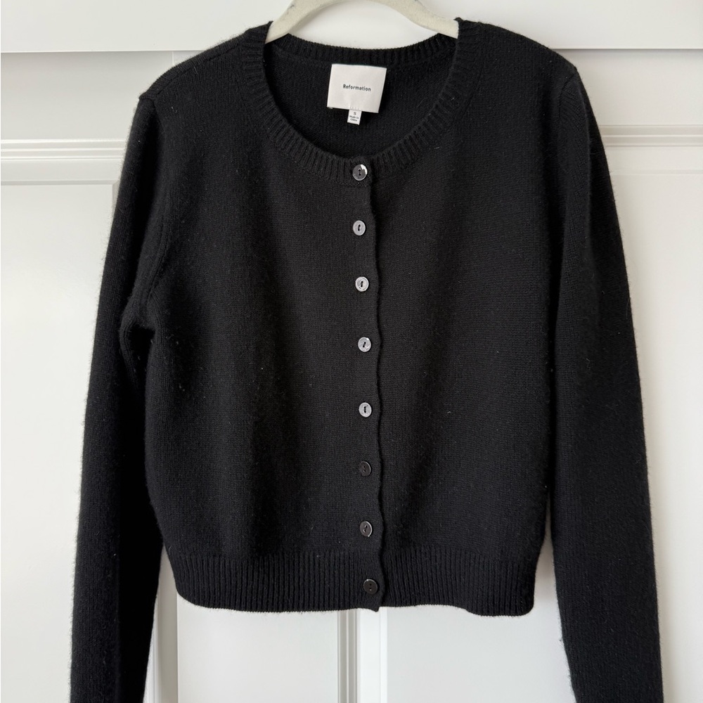 Reformation Clara Cashmere Crew Cardigan